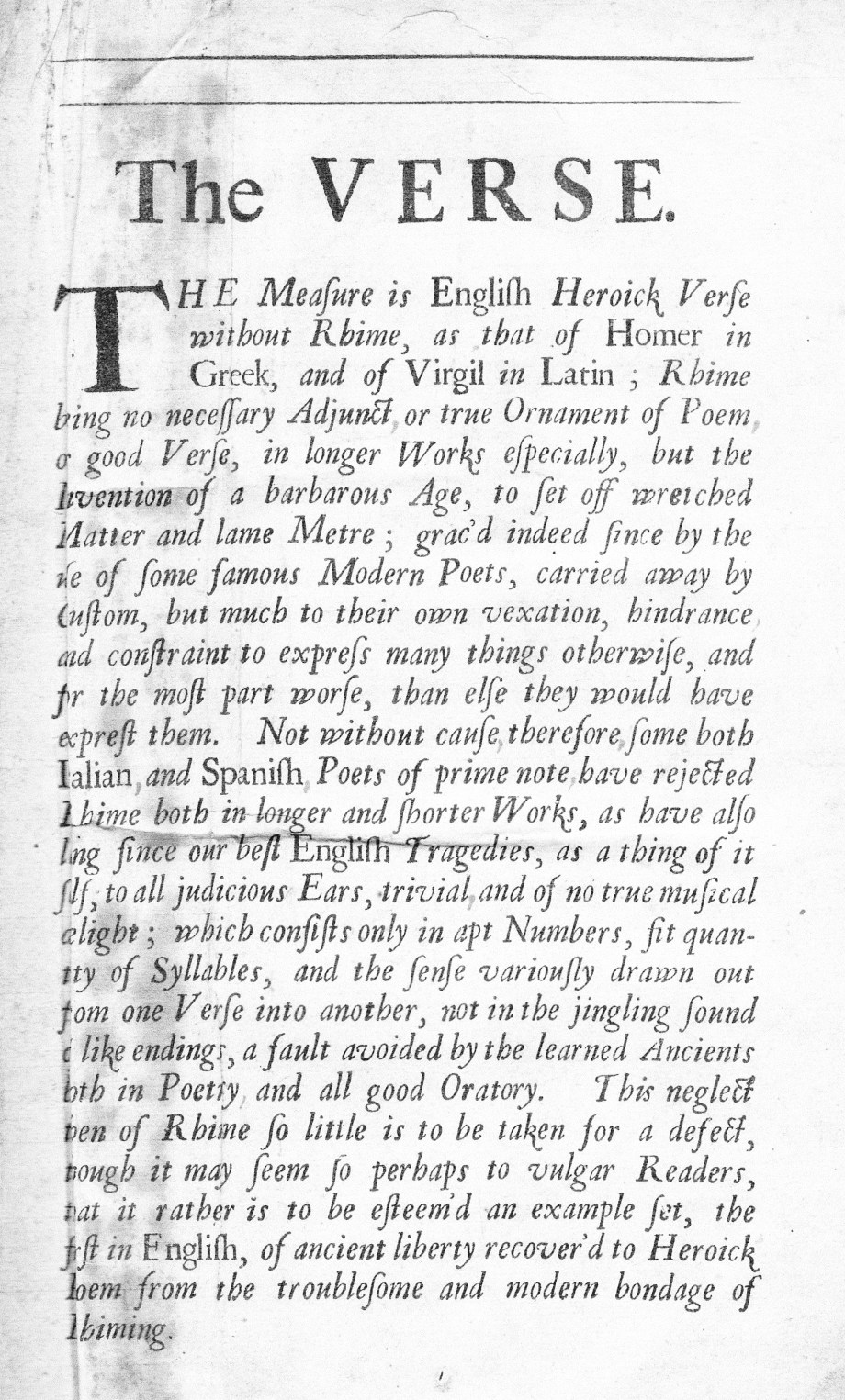 verse of milton introduction